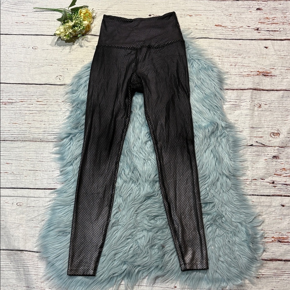 Beyond Yoga Spot On High Waisted Silver Midi Legging
